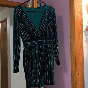 Green emerald dress